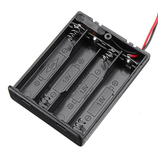 4 Slots NO.7 AAA Battery Box Battery Holder Board with Switch for 4 x AAA Batteries DIY kit Case 4 Slots NO.7 AAA Battery Box Battery Holder Board with Switch for 4 x AAA Batteries DIY kit Case
