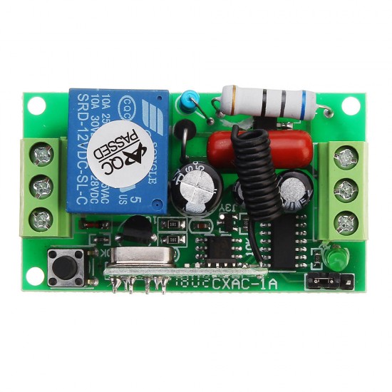 433MHz Learning Type 220V 1CH Relay Module 10A NO NC Output Switch Signal Wireless Remote Control Switch