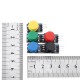 50Pcs 12x12mm Key Switch Module Touch Tact Switch Push Button Non-locking With Cap Red/Black/Yellow/Green/Blue