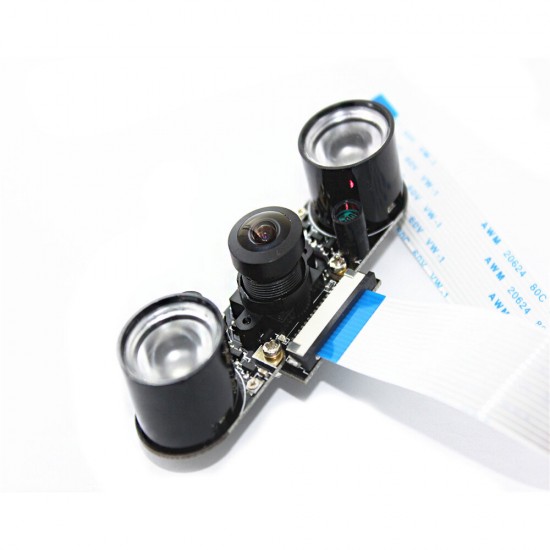 5MP Fisheyes Camera Module 160°Night Vision Camera + Infrared Light Wide Angle RPI 5 Megapixels Camera Board