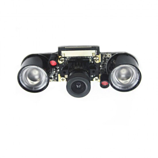 5MP Night Vision Fisheye Camera Module OV5647 72° Focal Adjustable Camera Board with 850 IR LED