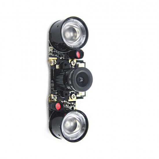 5MP Night Vision Fisheye Camera Module OV5647 72° Focal Adjustable Camera Board with 850 IR LED