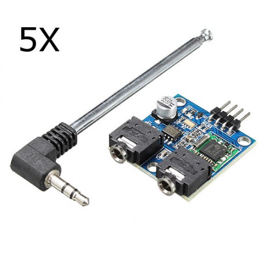 5Pcs TEA5767 76-108MHZ FM Stereo Radio Module With Antenna