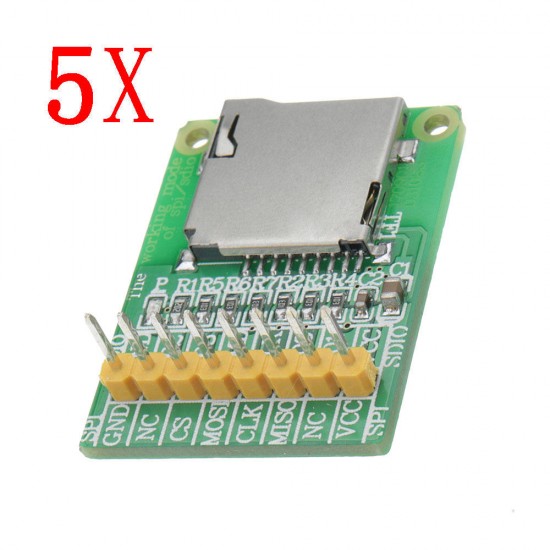 5pcs 3.5V / 5V Micro SD Card Module TF Card Reader SDIO/SPI Interface Mini TF Card Module 5pcs 3.5V / 5V Micro SD Card Module TF Card Reader SDIO/SPI Interface Mini TF Card Module
