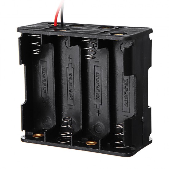 5pcs 4 Slots NO.5 Battery Holder Plastic Case Storage Box for 4*NO.5 Battery