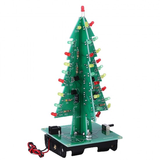 Assembled Christmas Tree LED Color Light Electronic 3D Decoration Tree Children Gift Ordinary Version