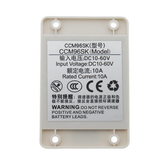 CCM96SK 20A PWM DC Motor Governor 12V/24V/36V/48V High Power DC Drive Speed Controller Module Waterproof