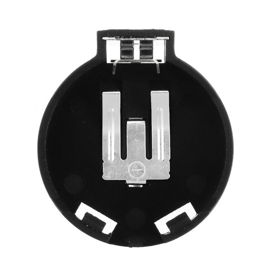 CR1220 Battery Holder In-line Button Battery Cell Sockets Case Black Plastic Housing Module