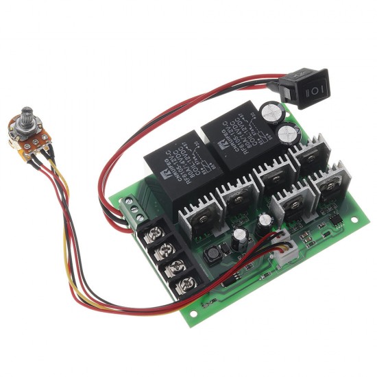 DC 10-50V 12/24/48V 60A PWM DC Motor Speed Controller CW CCW Reversible Switch Module DC 10-50V 12/24/48V 60A PWM DC Motor Speed Controller CW CCW Reversible Switch Module