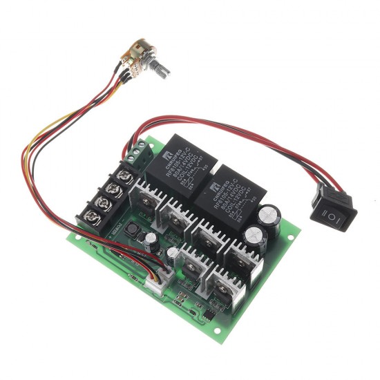 DC 10-50V 12/24/48V 60A PWM DC Motor Speed Controller CW CCW Reversible Switch Module DC 10-50V 12/24/48V 60A PWM DC Motor Speed Controller CW CCW Reversible Switch Module