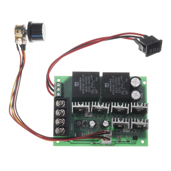 DC 10-50V 12/24/48V 60A PWM DC Motor Speed Controller CW CCW Reversible Switch Module DC 10-50V 12/24/48V 60A PWM DC Motor Speed Controller CW CCW Reversible Switch Module