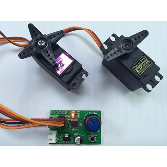 Dual Servos Knob Serial Port Control Board Futaba MG995 SG90 Steering Gear Debugging Module