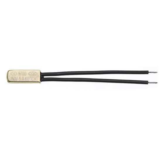 KSD9700 250V 5A NO 60°Thermostat Bi Metal Temperature Controller Switch Normally Open KSD9700 250V 5A NO 60°Thermostat Bi Metal Temperature Controller Switch Normally Open