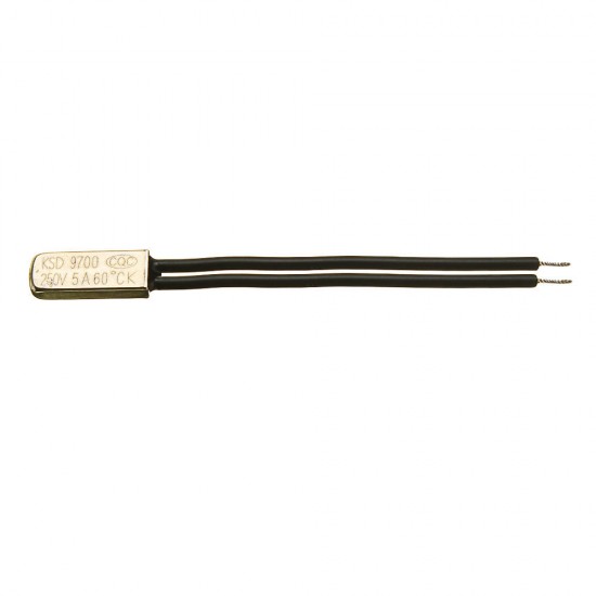 KSD9700 250V 5A NO 60°Thermostat Bi Metal Temperature Controller Switch Normally Open KSD9700 250V 5A NO 60°Thermostat Bi Metal Temperature Controller Switch Normally Open