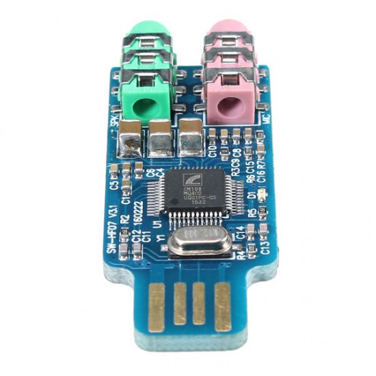 Free Drive USB Sound Card Notebook Computer External Sound Card Module USB CM108 Sound Card Chip Free Drive USB Sound Card Notebook Computer External Sound Card Module USB CM108 Sound Card Chip