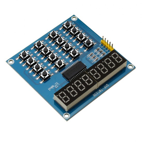 TM1638 3-Wire 16 Keys 8 Bits Keyboard Buttons Display Module Digital Tube Board Scan And Key LED