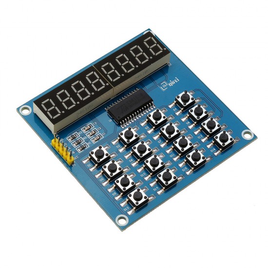 TM1638 3-Wire 16 Keys 8 Bits Keyboard Buttons Display Module Digital Tube Board Scan And Key LED