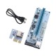 USB3.0 PCI-E 1x To 16x SATA +4P+6P Extender Riser Card Adapter Power Cable Miner USB3.0 PCI-E 1x To 16x SATA +4P+6P Extender Riser Card Adapter Power Cable Miner