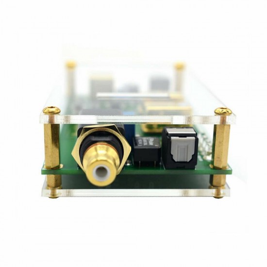 XU208 Asynchronous USB Coaxial Fiber Output Digital Interface IIS DSD256 Spdif Dop64 PCB Board with Acrylic Case XU208 Asynchronous USB Coaxial Fiber Output Digital Interface IIS DSD256 Spdif Dop64 PCB Board with Acrylic Case