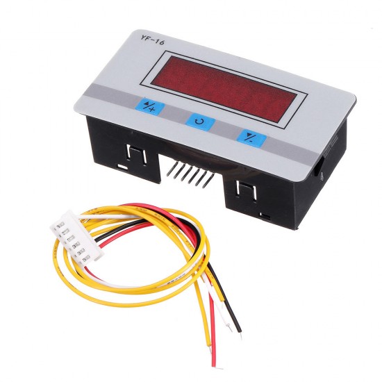 YF-16 Trigger Frequency Counter Module Accumulator 6-Bit Red Digital Tube Display PNP NPN Signal Trigger DC/AC 5V-27V YF-16 Trigger Frequency Counter Module Accumulator 6-Bit Red Digital Tube Display PNP NPN Signal Trigger DC/AC 5V-27V