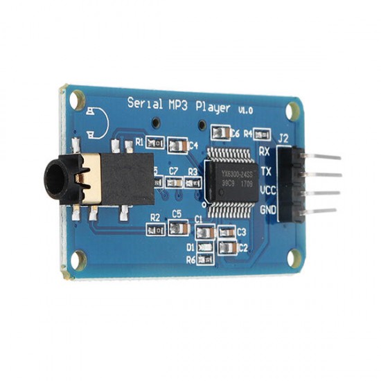 YX6300 UART TTL Serial Control MP3 Music Player Module Support Micro SD/SDHC Card For AVR/ARM/PIC 3.2-5.2V for Arduino - products that work with official Arduino boards YX6300 UART TTL Serial Control MP3 Music Player Module Support Micro SD/SDHC Card For AVR/ARM/PIC 3.2-5.2V for Arduino - products that work with official Arduino boards