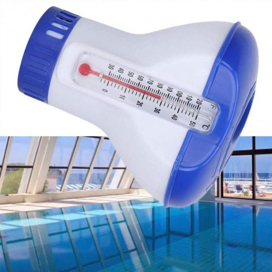[ With Thermometer ] Swimming Pool Concentrated Cleaner Water Disinfectant Cleaning Tablet Effectively Guard Against Bacteria Blgae Algae Organism