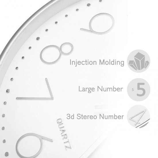 12 Inches 30CM Wall Clock Living Room Non Ticking Modern Big Office 4-Types 12 Inches 30CM Wall Clock Living Room Non Ticking Modern Big Office 4-Types