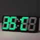 3D LED Digital Clock 115 RGB Colors Desk Wall Alarm Clock Remote Control Date Alarm Clock Thermometer Function Clock Voice Control Alarm Clock