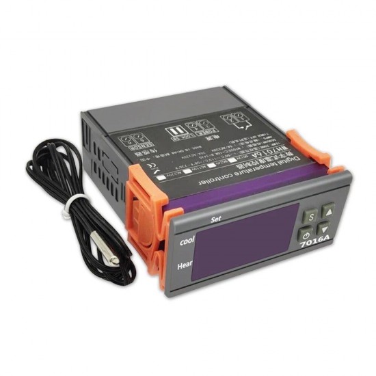7016A Digital Temperature Switch Controller 30A High-Power °°Display Heating Cooling NTC Sensor Temp Control Thermostat for Freezer Fridge Hatching 7016A Digital Temperature Switch Controller 30A High-Power °°Display Heating Cooling NTC Sensor Temp Control Thermostat for Freezer Fridge Hatching
