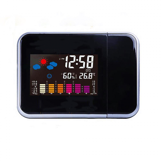 A84503 Projection Digital Thermometer Snooze Alarm Clock LCD Display Screen Weather Thermometer A84503 Projection Digital Thermometer Snooze Alarm Clock LCD Display Screen Weather Thermometer