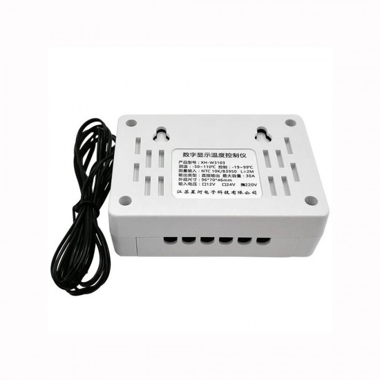 AC 220V DC 12V 24V Digital Thermostat 30A Thermometer Temperature Switch Wall Hanging Max 6600W AC 220V DC 12V 24V Digital Thermostat 30A Thermometer Temperature Switch Wall Hanging Max 6600W