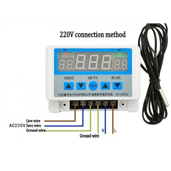 AC 220V DC 12V 24V Digital Thermostat 30A Thermometer Temperature Switch Wall Hanging Max 6600W AC 220V DC 12V 24V Digital Thermostat 30A Thermometer Temperature Switch Wall Hanging Max 6600W