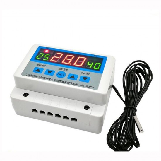 AC 220V DC 12V 24V Digital Thermostat 30A Thermometer Temperature Switch Wall Hanging Max 6600W