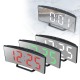 Curved LED Digital Alarm Clock Mirror Table Display Temperature Snooze USB Room