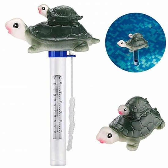 Cute Turtle Shape Floating Swimming Pool Thermometer for SPA Float Temperature PXPF