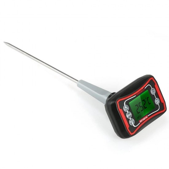 Digital Food BBQ Cooking Thermometer Instant Read Pyrometer Temperature Gauge with Adjustable Probe LCD Backlit Display