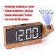 Digital Projection Alarm Clock LED Dual Alarm Radio Snooze FM Radio USB Charging