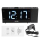 Digital Projection Alarm Clock LED Dual Alarm Radio Snooze FM Radio USB Charging