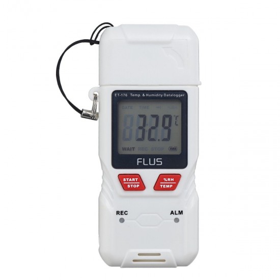ET-176 Temperature and Humidity Datalogger with Data Report USB Interface for Set-up and Data Transfer to PC