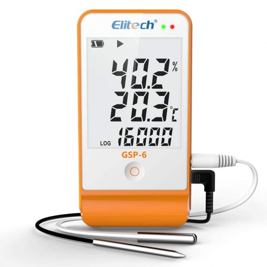 GSP-6 Temperature and Humidity Data Logger Recorder 16000 Points Refrigeration Cold Chain