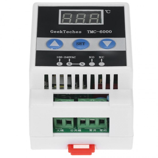 TMC-6000 110-240V Guide Rail Thermostat Digital Temperature Meter Thermoregulator Refrigeration Heating Temperature Meter