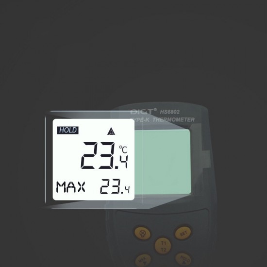 HS6802 High-precision Digital Thermometer with Two Temperature Thermocouples Measuring Range -50°C to 1350°C HS6802 High-precision Digital Thermometer with Two Temperature Thermocouples Measuring Range -50°C to 1350°C