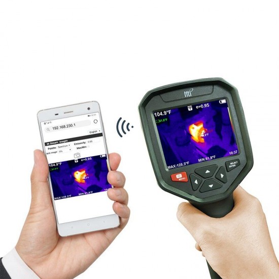 HT-A9 WIFI IR Infrared Thermal Imager Camera Handheld Temperature Automatic Tracking Thermal Imaging Camera Rechargeable