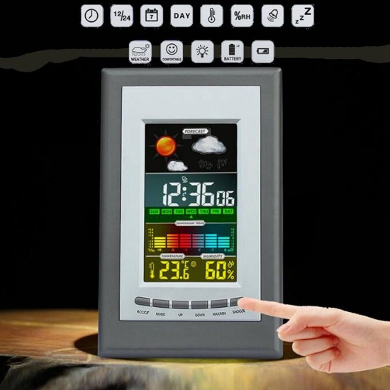 LCD Color Screen Digital Thermometer Hygrometer Temperature and Humidity Measurement Tool