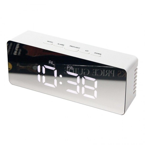 LED Alarm Clock Make-Up Mirror & Night Light Table Clock with Digital Thermometer Travel Desktop Snooze Desk Clock Alarm LED Alarm Clock Make-Up Mirror & Night Light Table Clock with Digital Thermometer Travel Desktop Snooze Desk Clock Alarm