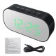 LED Alarm Clock Mirror Digital Table Display Temperature Snooze USB Charging wondergood