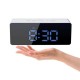 LED Mirror Alarm Clock Digital Snooze Table Clock Wake Up Temperature Display