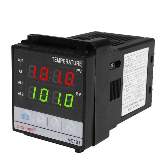 MC101 85~265Vac K Thermocouple Short Shell Input Digital PID Thermostat Temperature Controller Relay+SSR Analog Output for Heat with Alarm MC101 85~265Vac K Thermocouple Short Shell Input Digital PID Thermostat Temperature Controller Relay+SSR Analog Output for Heat with Alarm