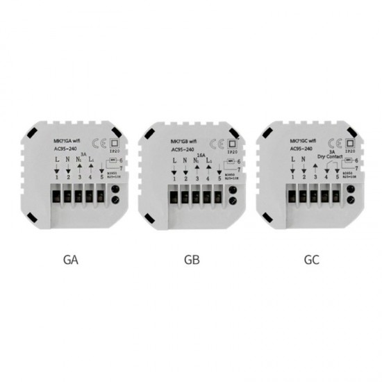 MK71GA Smart Water Heating Thermostat WIFI LCD Thermostat Floor Heating Temperature Control Regulator for Water Heating System MK71GA Smart Water Heating Thermostat WIFI LCD Thermostat Floor Heating Temperature Control Regulator for Water Heating System