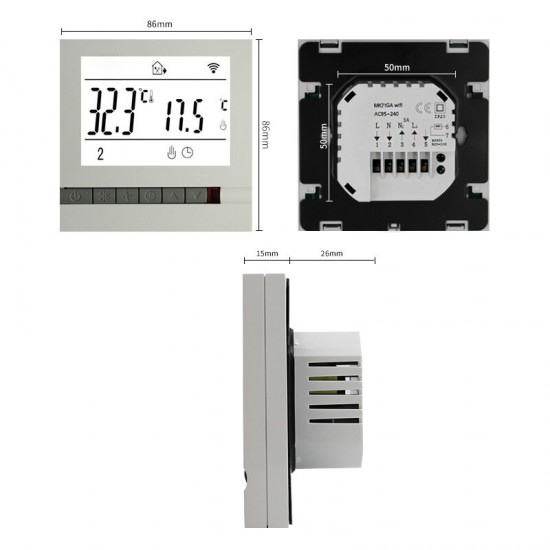 MK71GA Smart Water Heating Thermostat WIFI LCD Thermostat Floor Heating Temperature Control Regulator for Water Heating System MK71GA Smart Water Heating Thermostat WIFI LCD Thermostat Floor Heating Temperature Control Regulator for Water Heating System